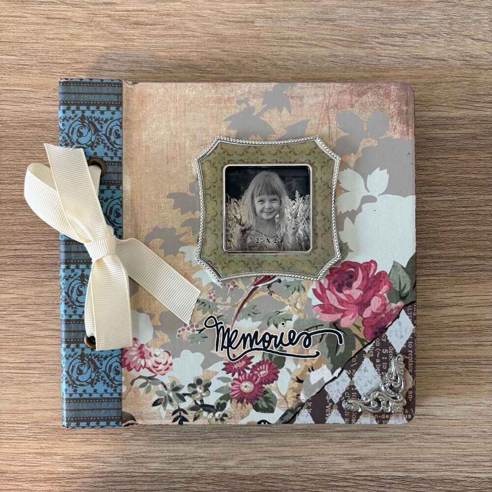 Lily McGee Jardin Photo Album 6.5” x 6.5” Floral Scrapbook Memory Book